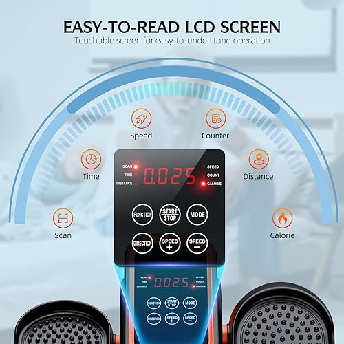 Miniatura 4 de Under Desk Elliptical, Ellipse Leg Exerciser While Sitting for Seniors, Quiet Portable Electric Seated Pedal Exerciser with Remote Control and 12