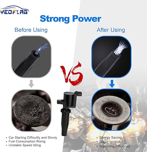 Miniatura 5 de Bobinas de encendido DG504 4 piezas compatibles con Ford 2005-2015 Focus 1.8L 2.0L, 2010-2013 Transit Connect L4 2.0L, reemplazo de bobina para