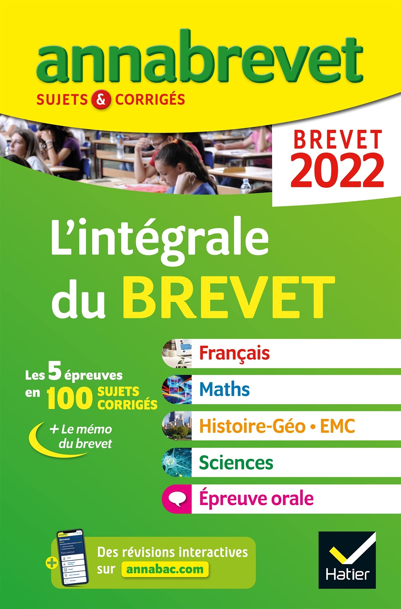 Buy Annales du brevet Annabrevet 2022 L'intégrale du brevet 3e pour