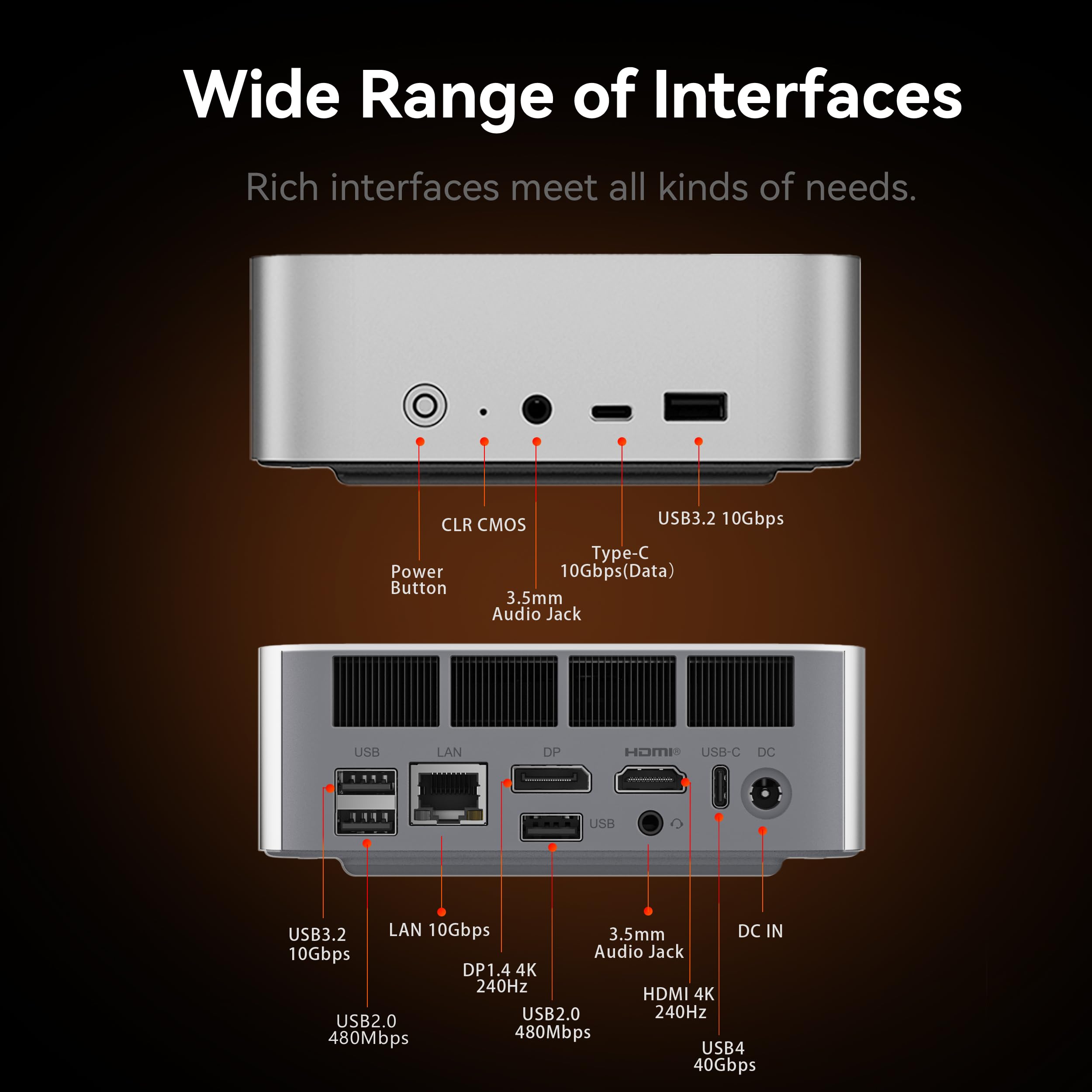Beelink Mini PC SER9 Max H 255 AMD Ryzen 7 (8C/16T, Max 4.9GHz), 32G DDR5 5600MHz 1TB PCIe4.0 Mini Computers, Radeon 780M 12 cores 2600MHz Gaming PC,10Gbps LAN,4K 240Hz Triple Display Windows 11 Pro