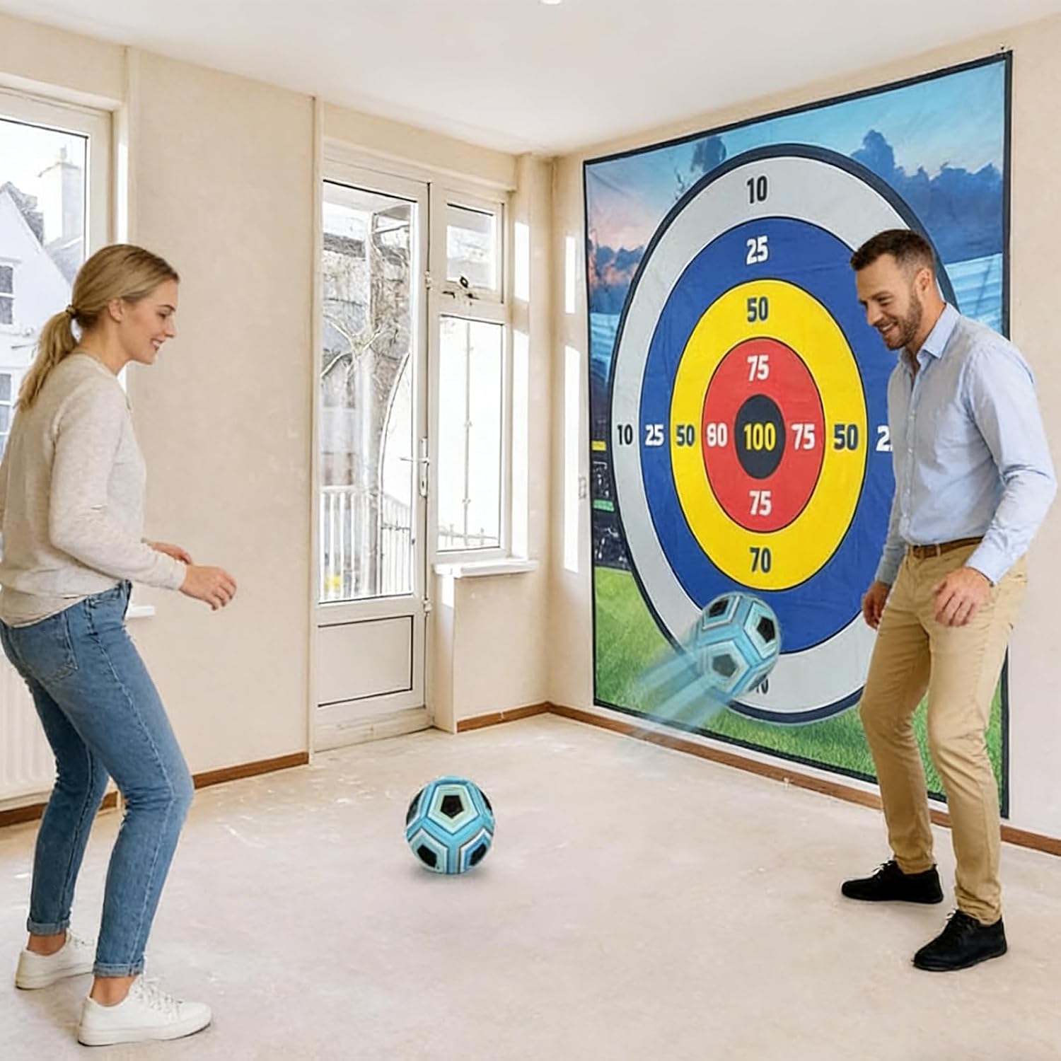 and Learning Soccer Play Set for to Develop Kicking Accuracy Portable Football Practice Mat