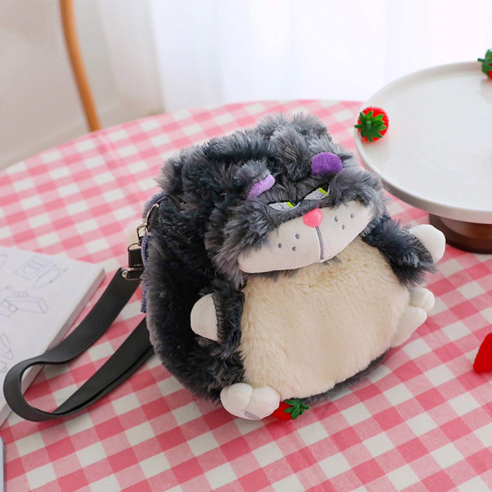 Sac de rangement pour poupées fin des jouets perdus pochette cordon peluche 20cm gris