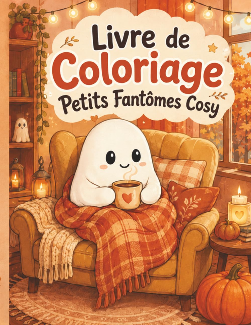 Livre de Coloriage Petits Fantômes Cosy: Illustrations simples et adorables, moments hygge, relaxation anti-stress et plaisir artistique