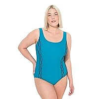 Ulla Popken Badeanzug, Pipings