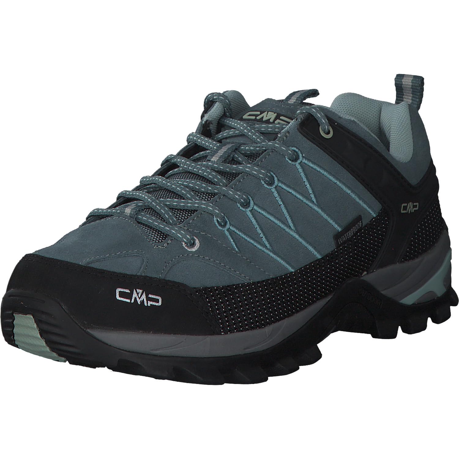 Cmp Women's Bleu Low Hiking Trainers For Rigel Waterprof