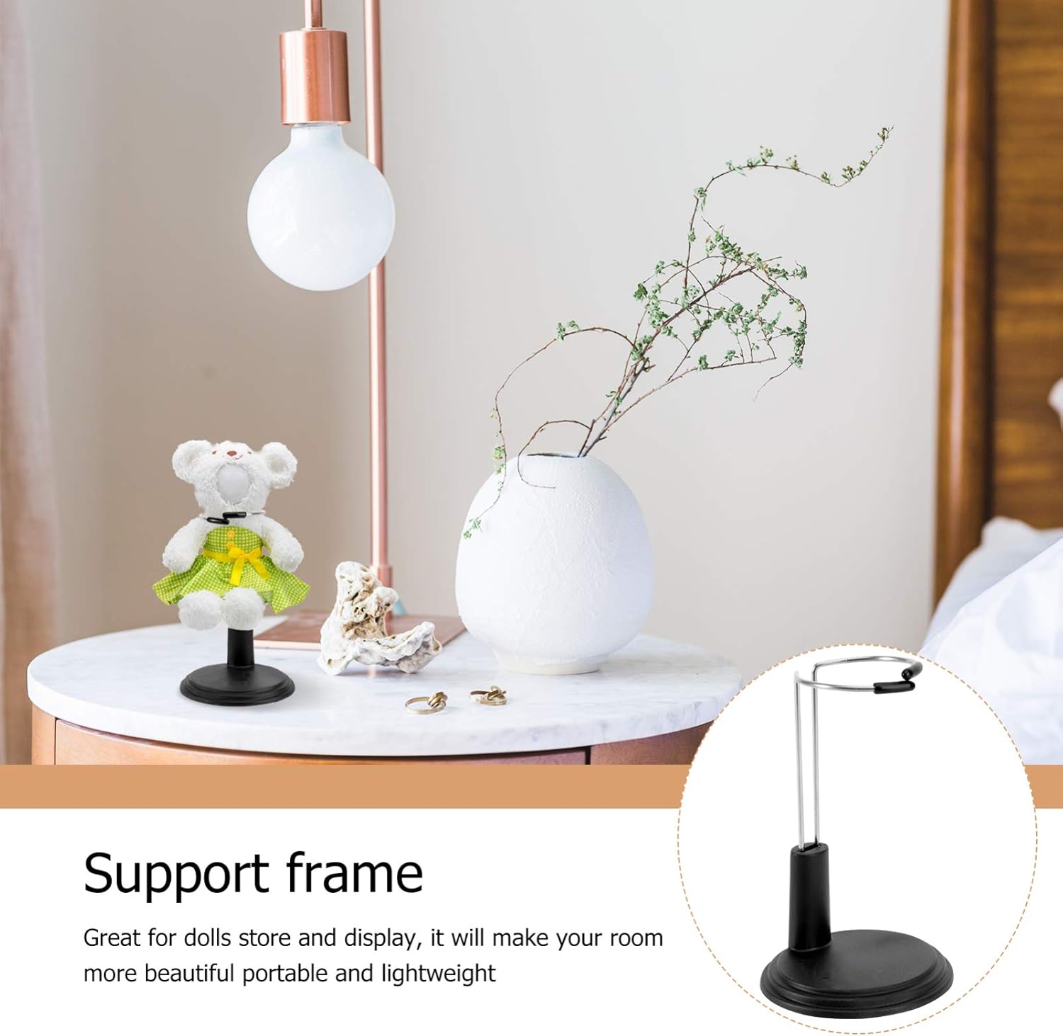 Kisangel 4pcs Doll Stand 15CM Doll Display Holder Aaction Figures Stands Plastic Model Support Frame for Home Store Market