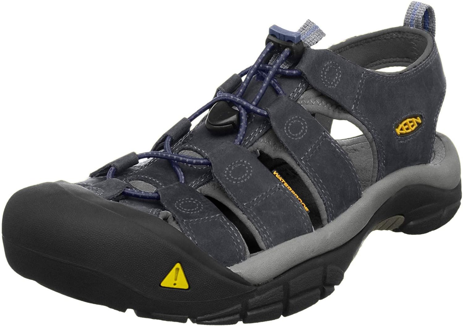 KEEN (キーン) メンズ ニューポート クローズドトゥ レザー サンダル, ミッドナイトネイビー/ガーゴイル, 24.5