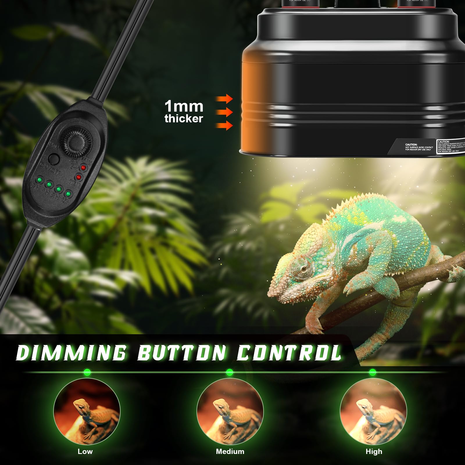 Deep Dome Lamp For Bearded Dragon Dome Lamp REPTIZOO Reptile Light ...