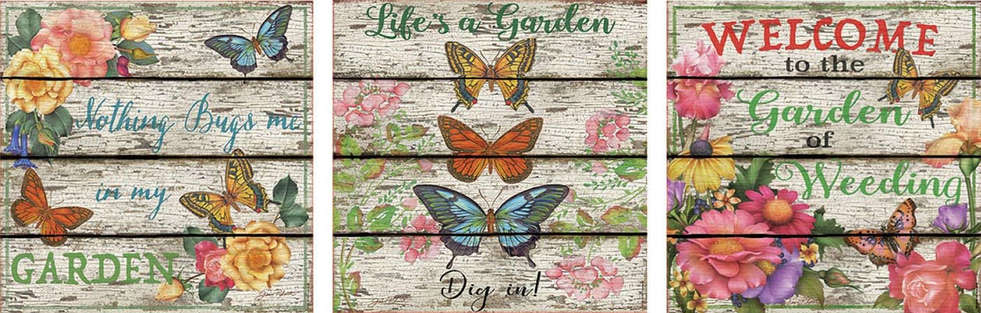 Educa Borras 17965 3X500 Garden On The Land Puzzle, Multicoloured