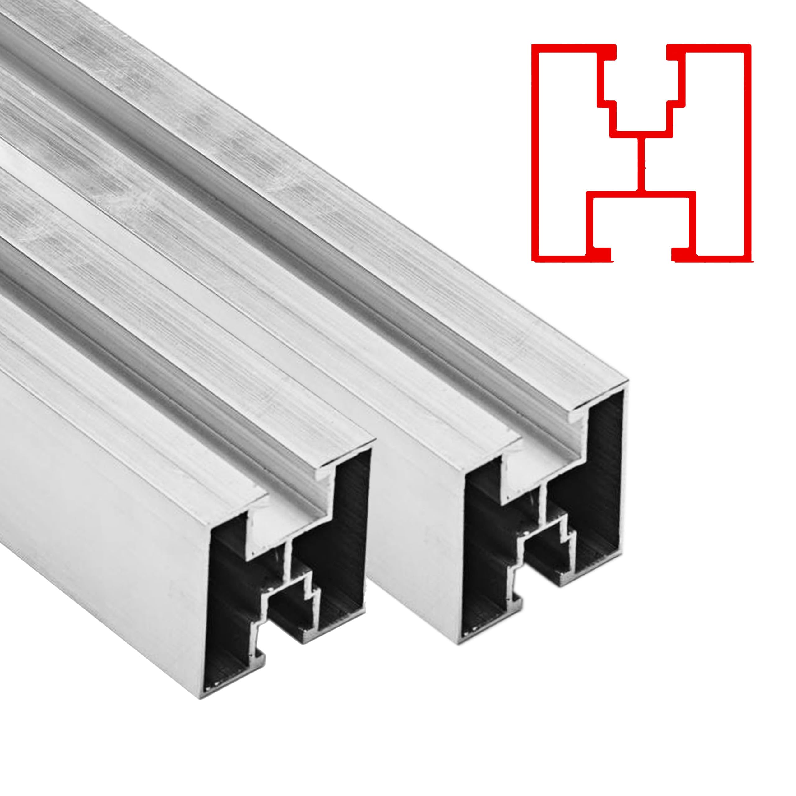 Gal Industrial Aluminiumprofil 40x40 mm Typ S | Länge 18m (9x2m) | Solarschiene Alu Solarprofil Nut 8 & Nut 10 Montageprofil | Photovoltaik Montageschiene