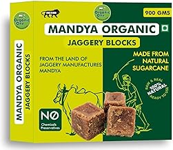 Jaggery Block Organic One Origin from Mandya - 900g | Pure, Natural & Unrefined Traditional | Chemical Free Sweetener from Karnataka