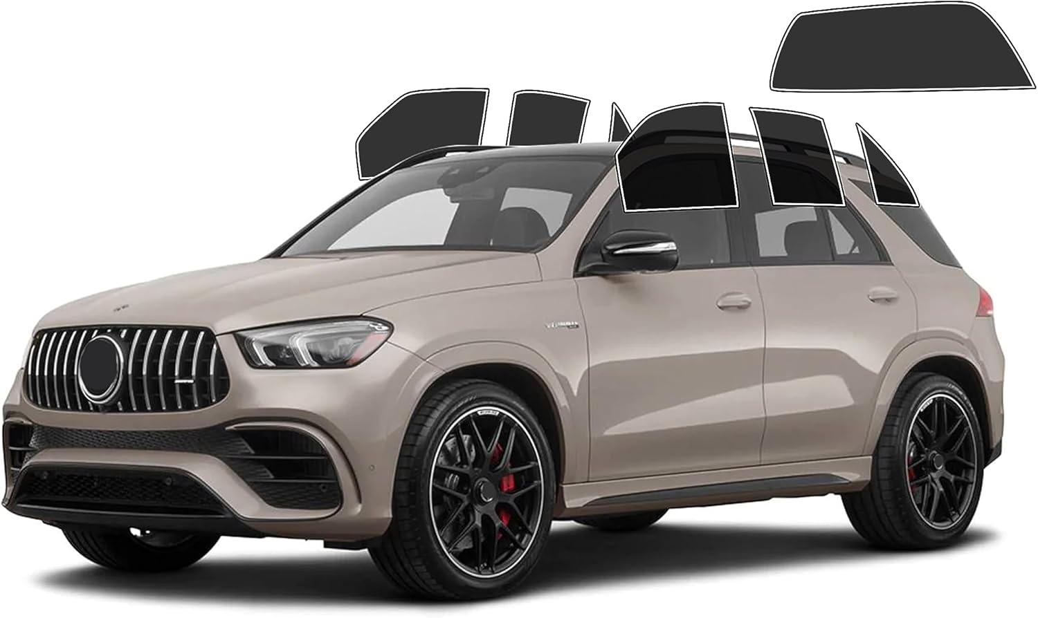 Autotek DIY Car Window Tinting Kit - Customize Shade: 5%, 10%, 20%, 35%, 50%, 70%, for Mercedes Benz All Models Sides & Back Windows - Pre-Cut colorants for UV Blocking and Blast Protection