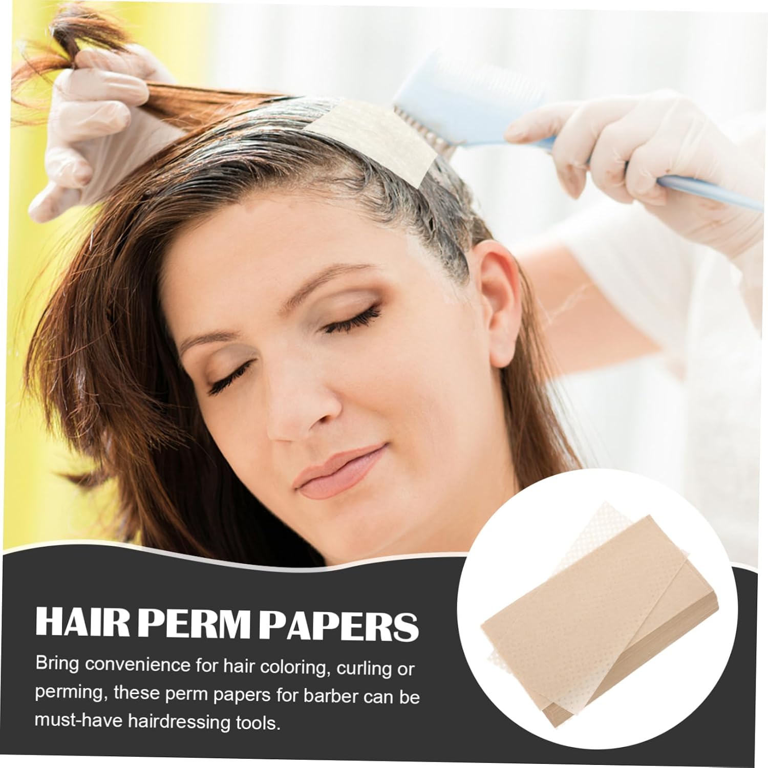 DOITOOL Portapotty 500pcs Perm Paper Hair Perming Paper Hair Salon Supplies Hair Dye Paper Hairdressing Paper Tools Hair Styling Paper Hair Tissue Ultra Thin Paper Issue Paper