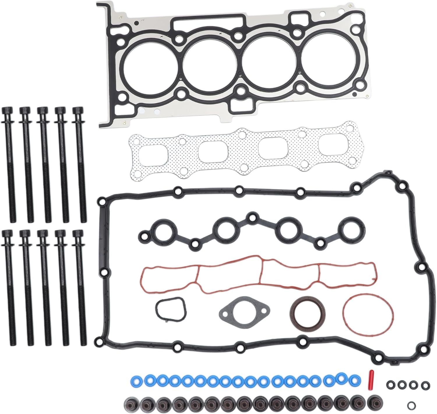 Motoforti Engine Valve Cover Gasket Kit Head Gasket Intake Exhaust Manifold Gasket Set No.HS26332PT for Dodge Avenger 2.4L SXT 2008-2014 1 Set Engine Car