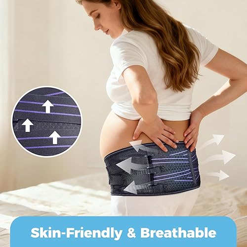 Miniatura 4 de Cinturón de cadera sacroilíaco de postura para mujeres y hombres que alivia el dolor ciático, pélvico, espalda baja, pierna y nervio sacro causado