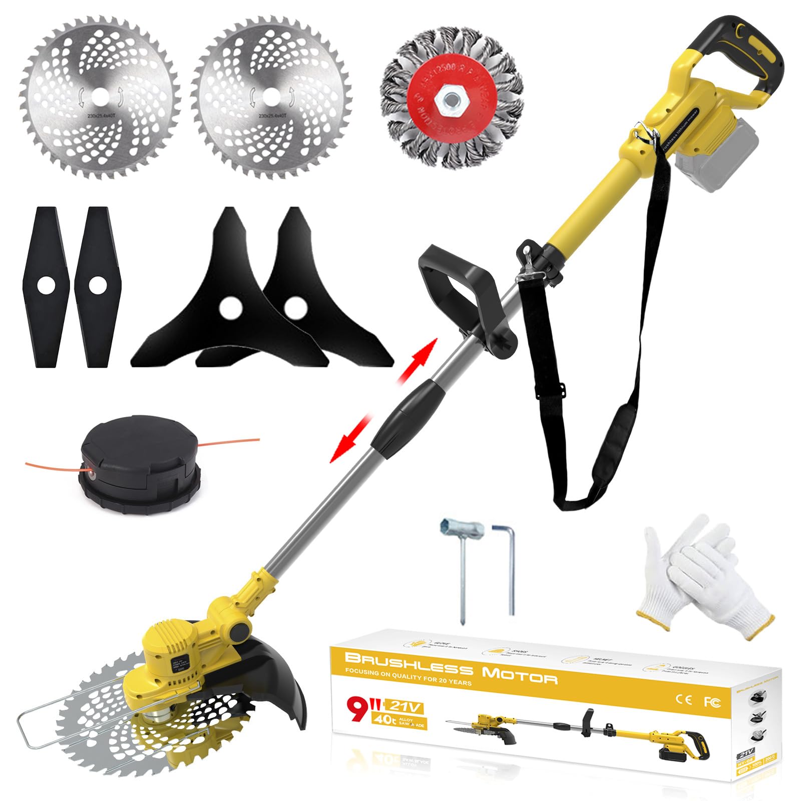 Amazon.com : Cordless Weed Wacker for Dewalt 20V MAX Battery