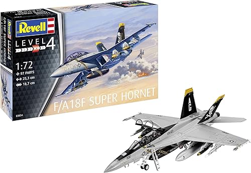 Revell 03834 F/A-18F Super Hornet 1:72 Escala sin construir/sin pintar Kit de modelo de plástico