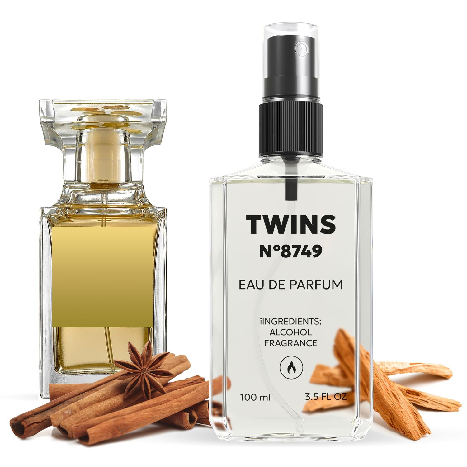 TWINS Impression of Santal Blush | Unisex Perfume for Women and Men Eau de Parfum | No.8749 | 3.4 Fl Oz / 100 ml