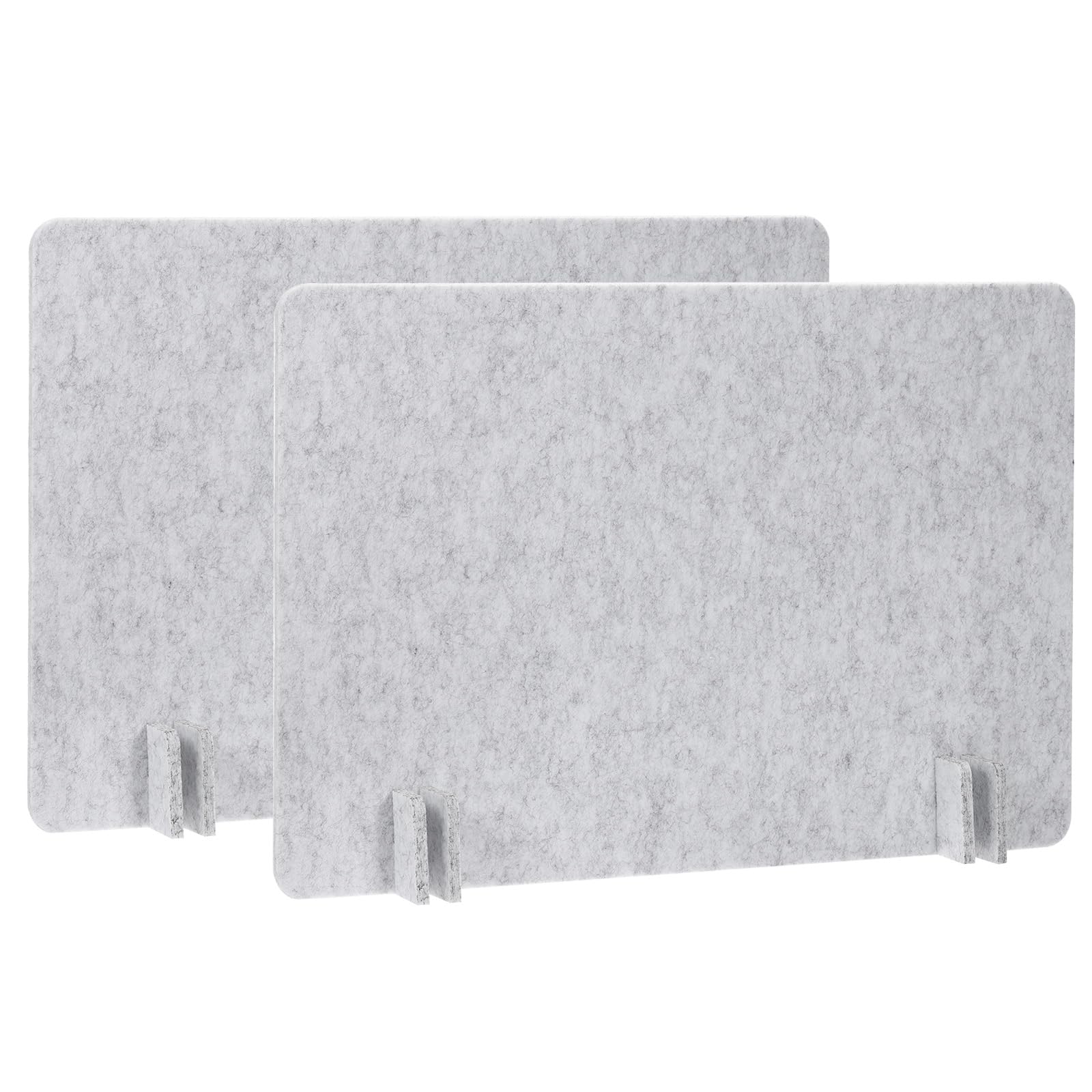 PATIKIL Cloison Bureau, 2 Sets 24 x 16 Pouces Cloison Acoustique Autoportante pour Bureau Panneau Confidentialité 8 Pieds Support pour Bibliothèque Poste Travail, Gris Clair