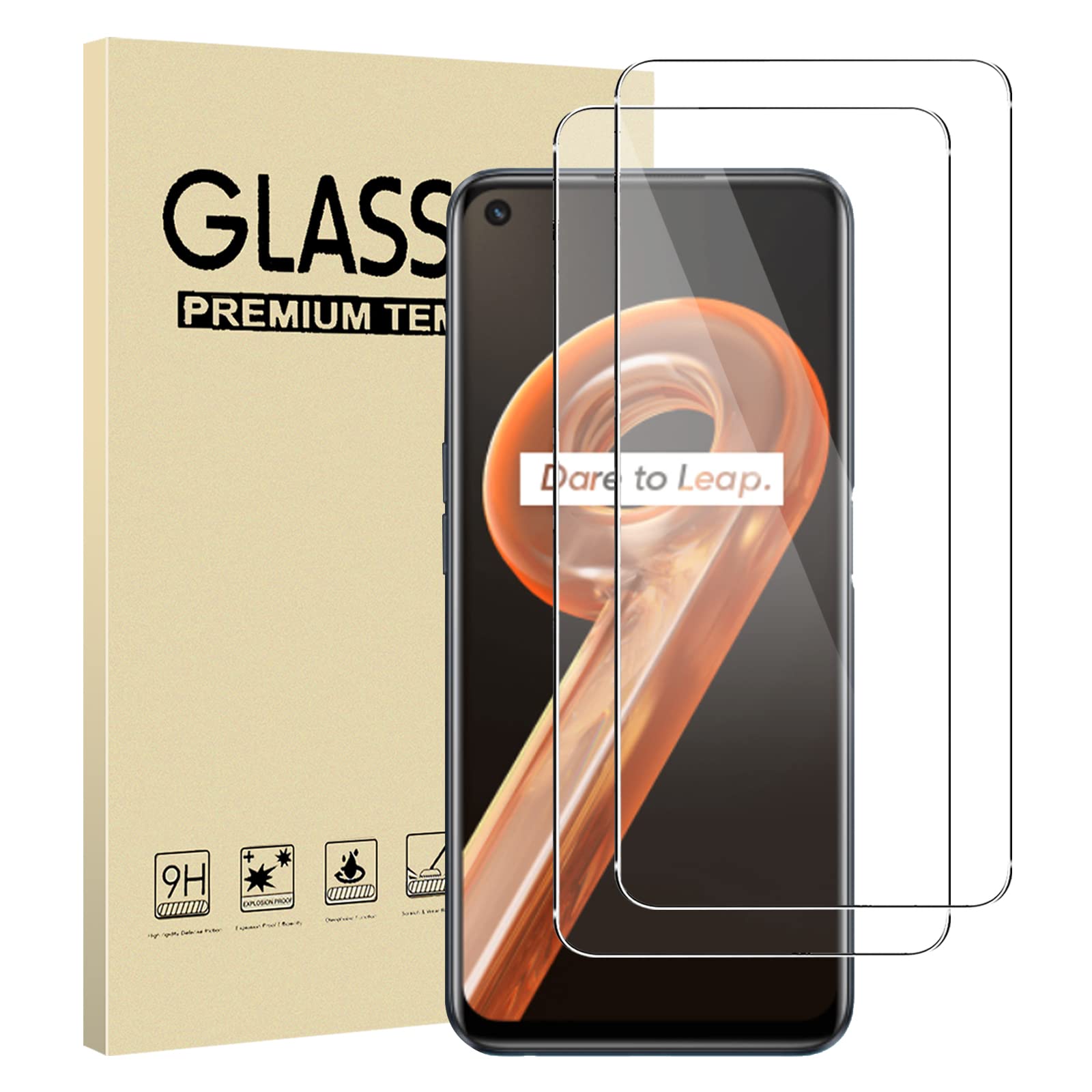 Glass Screen Protector for Realme C21,Anti-Scratch, Thin Tempered Screen for Realme C21