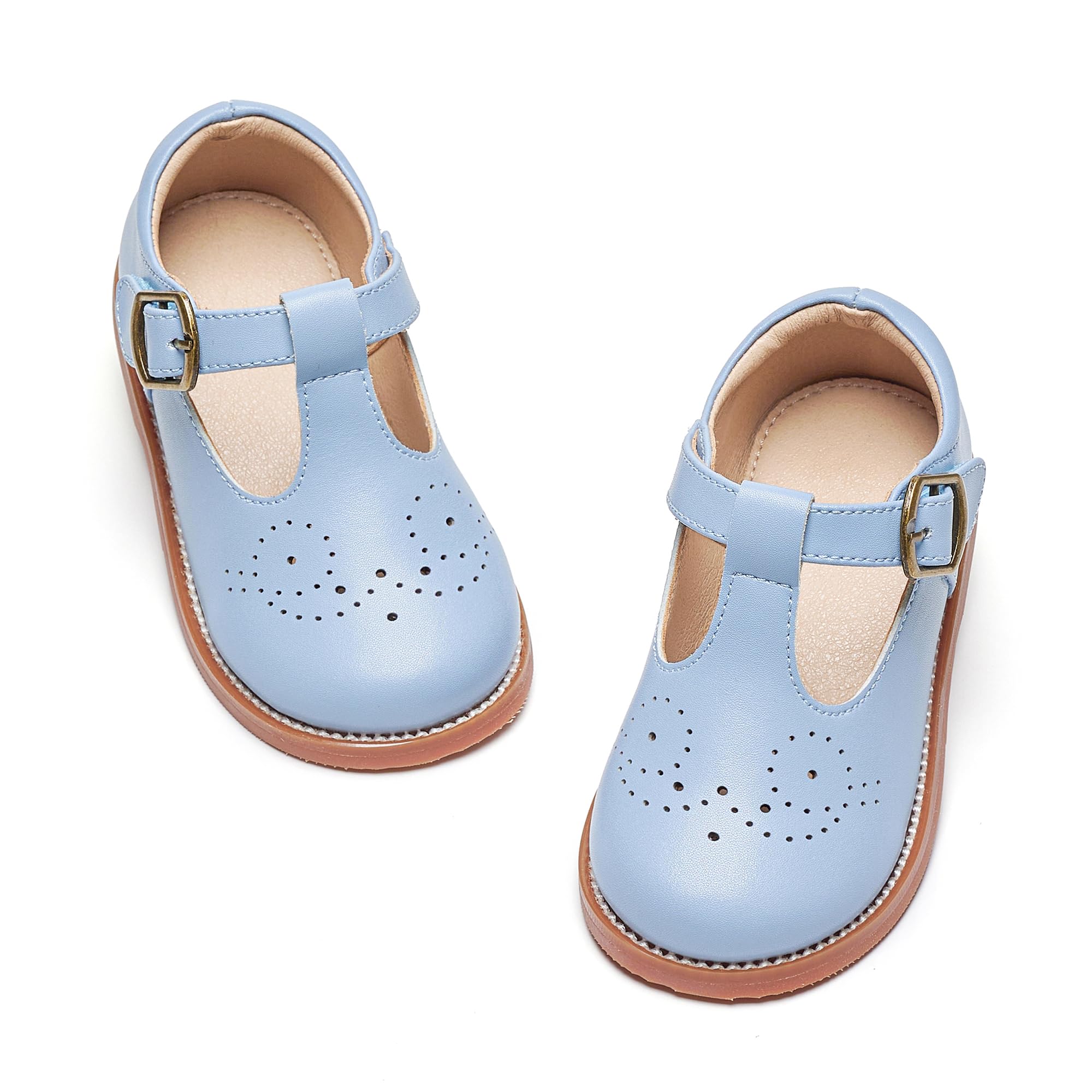 GINFIVE Toddler Girls Mary Jane School Oxford Dress Flat Shoes for Wedding