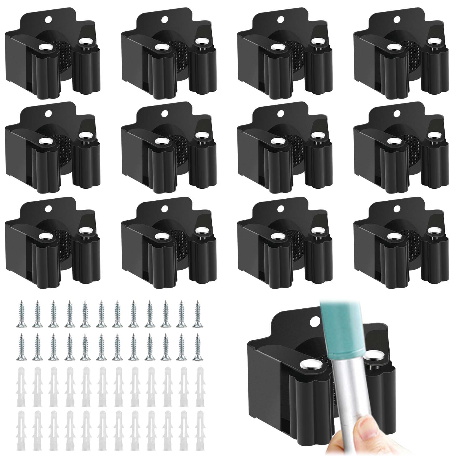 royouzi lot de 12 supports muraux balais