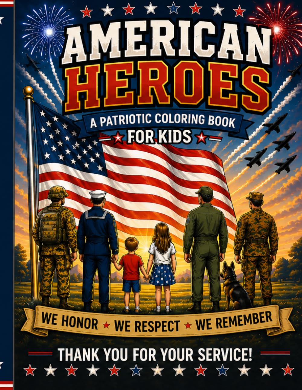 American Heroes: Memorial Day Patriotic Coloring Book