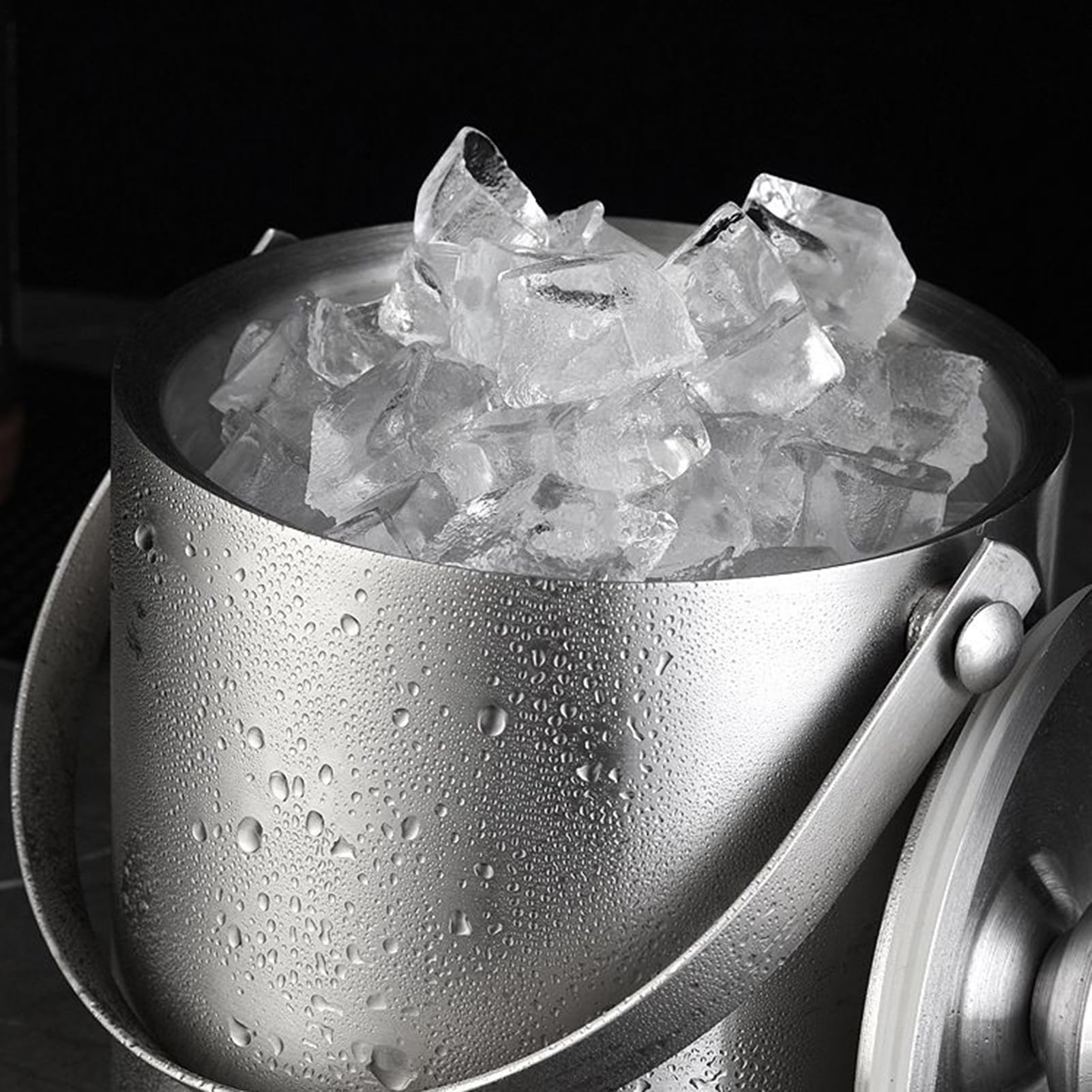 Edelstahl Eisbecher Doppelwandiges Isoliergefäß Für Getränkekühler Und Wein | Leckdichter Champagnerbehälter Getränkewanne Geschirr für Picknick Camping Feste Clubs Bars Restaurants