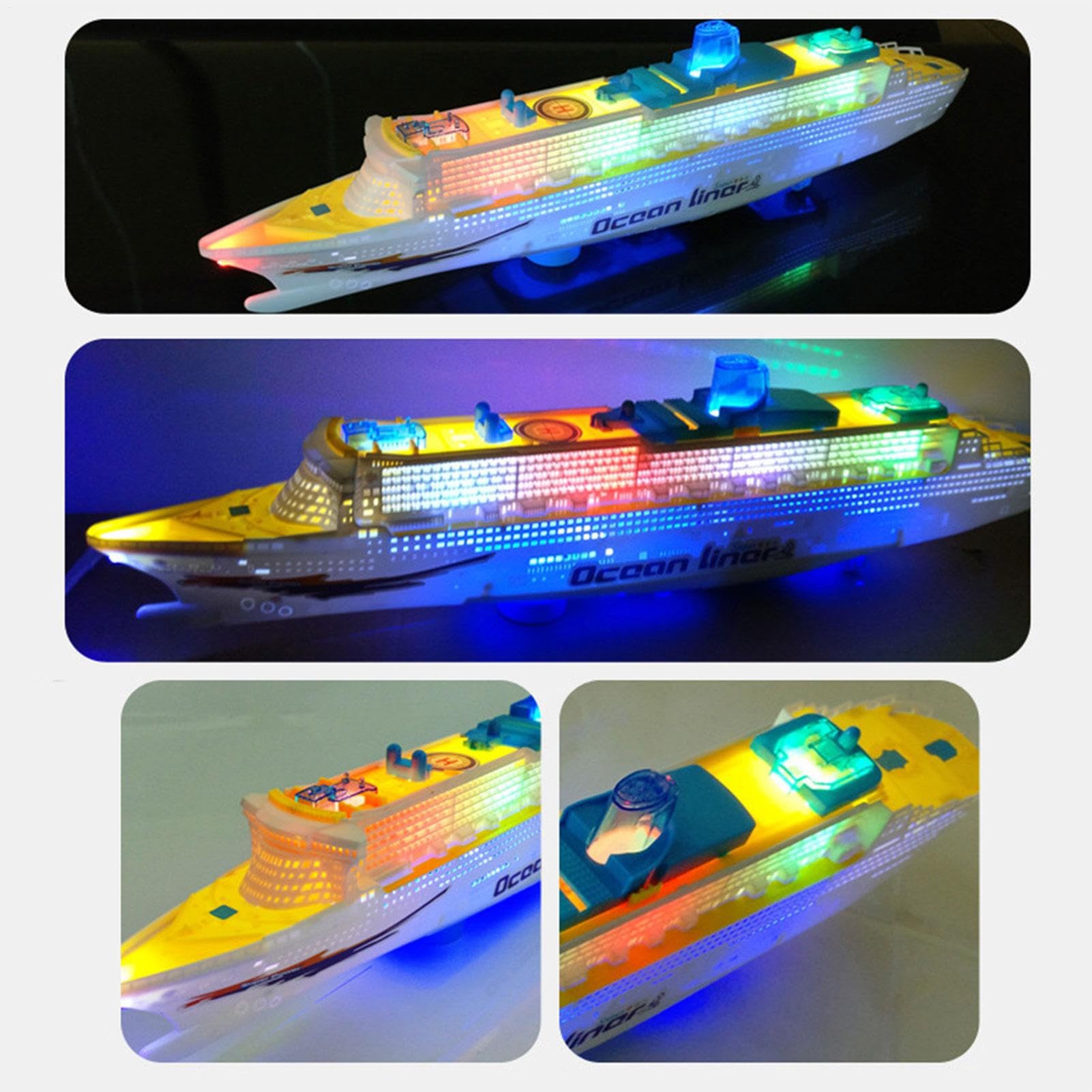 Frachtschiff Spielzeug - Realistisches Bootsmodell, Simulationsdesign, Leichte Klangeigenschaften | Led Schiff Dekoration, Lustiges Nautic Spielzeugmodell