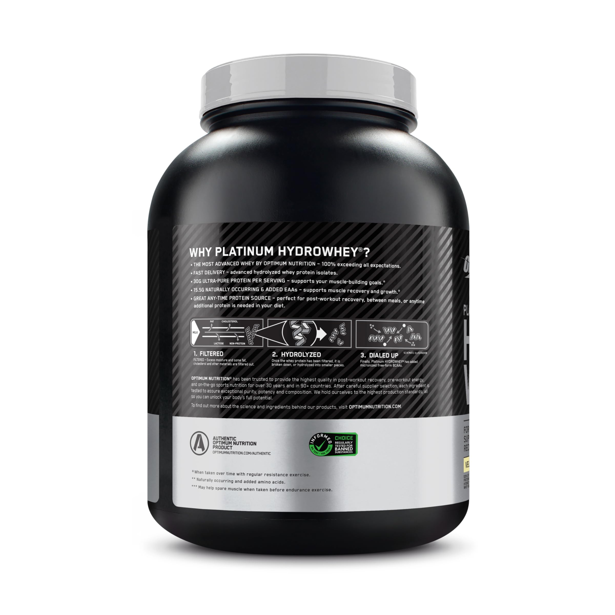 Optimum Nutrition Platinum Hydrowhey Protein Powder, Velocity Vanilla,3.5LB — Amazon image 9