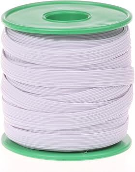 COTOWIN 3/8-inch White Braided Polyester Elastic Roll 24 Yards