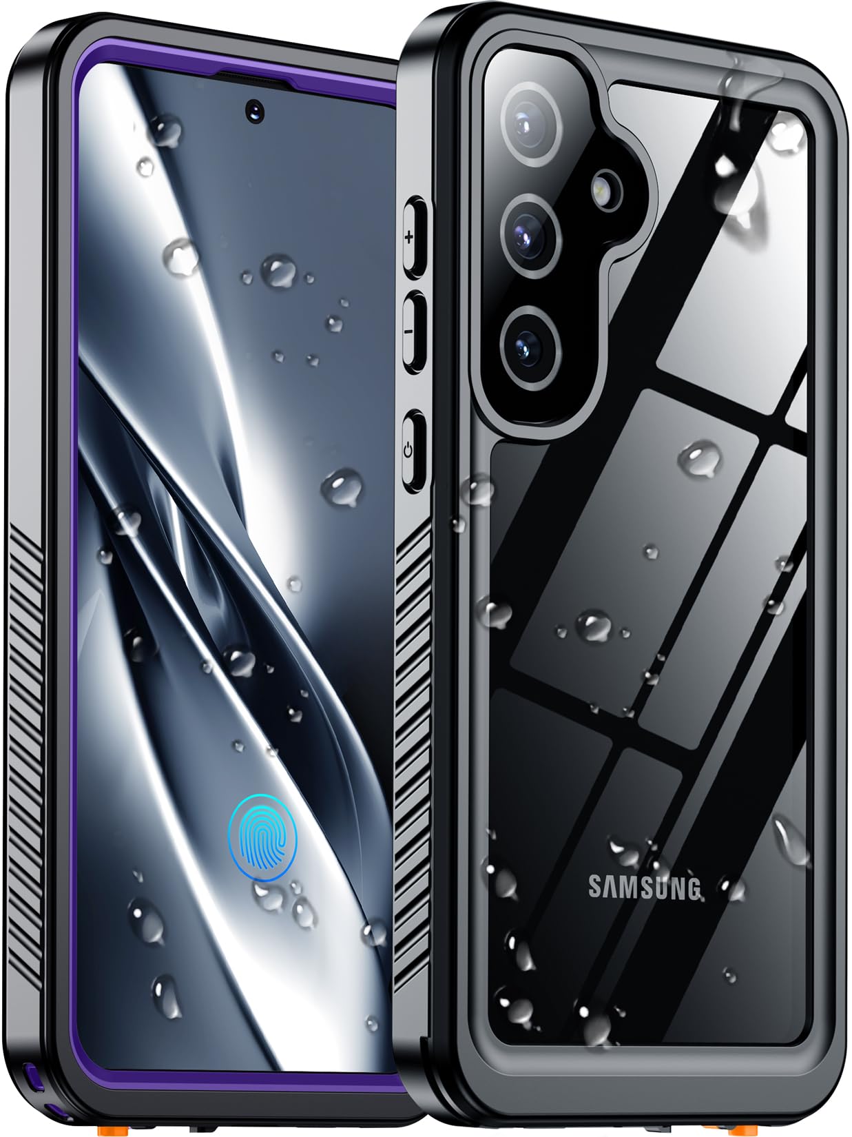 Temdan Designed for Samsung Galaxy S25 Case Waterproof, Built-in Lens & Screen Protector Military Shockproof Dropproof IP68 Underwater Full Body Phone