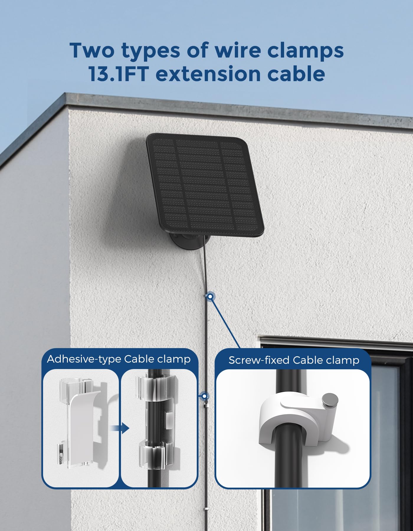 Solar Panel for Blink Outdoor 4Outdoor(3rd Gen) Outdoor 2K+Blink XT2XT3XT Camera,Built-in 5000mAh Battery,IP67 Waterproof,360° Adjustable Mount - 5