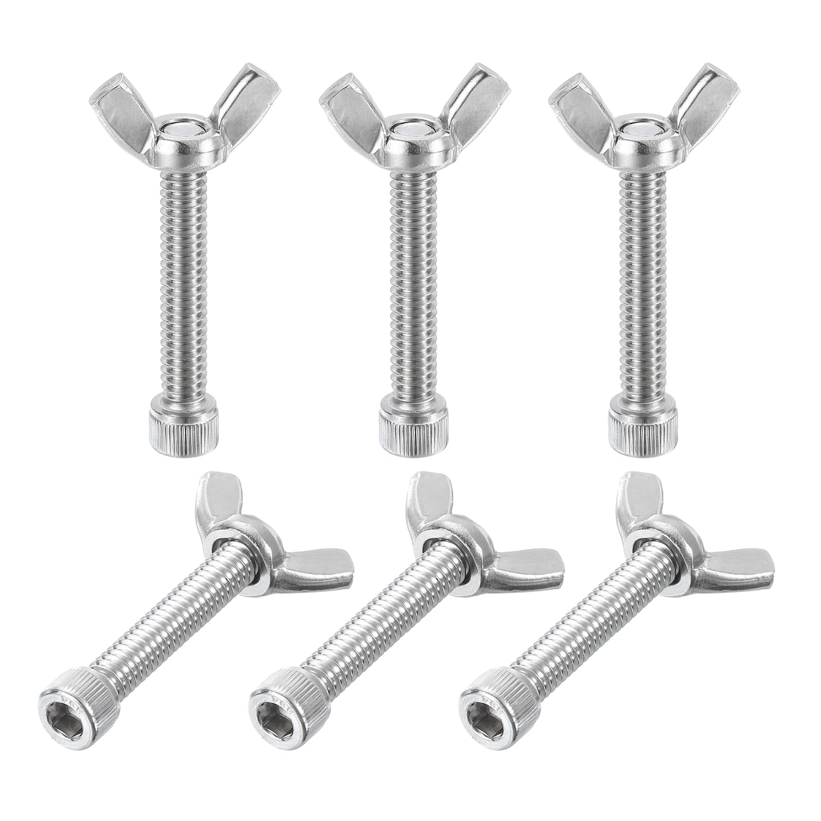 PATIKIL 1-1/2" Bat Pins, 6 Sets 304 Stainless Steel Pottery Pins Fits Any Standard Throwing Wheel Head Ceramic Bat