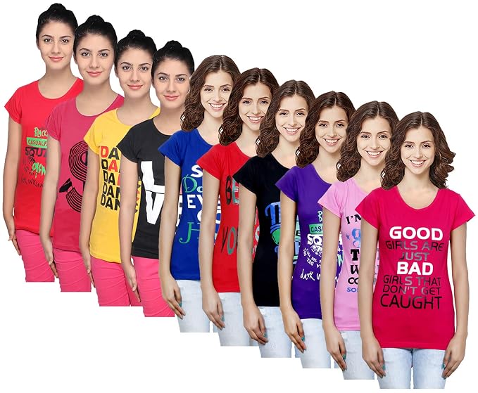 Combo Pack of Cotton Printed T-Shirts 