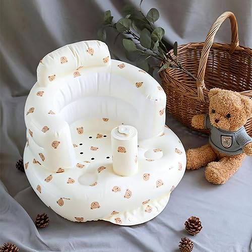 Miniatura 8 de Asiento de bebé inflable para bebés de 3 meses en adelante, asientos de suelo para sentarse, asientos de bebé con bomba de aire integrada para