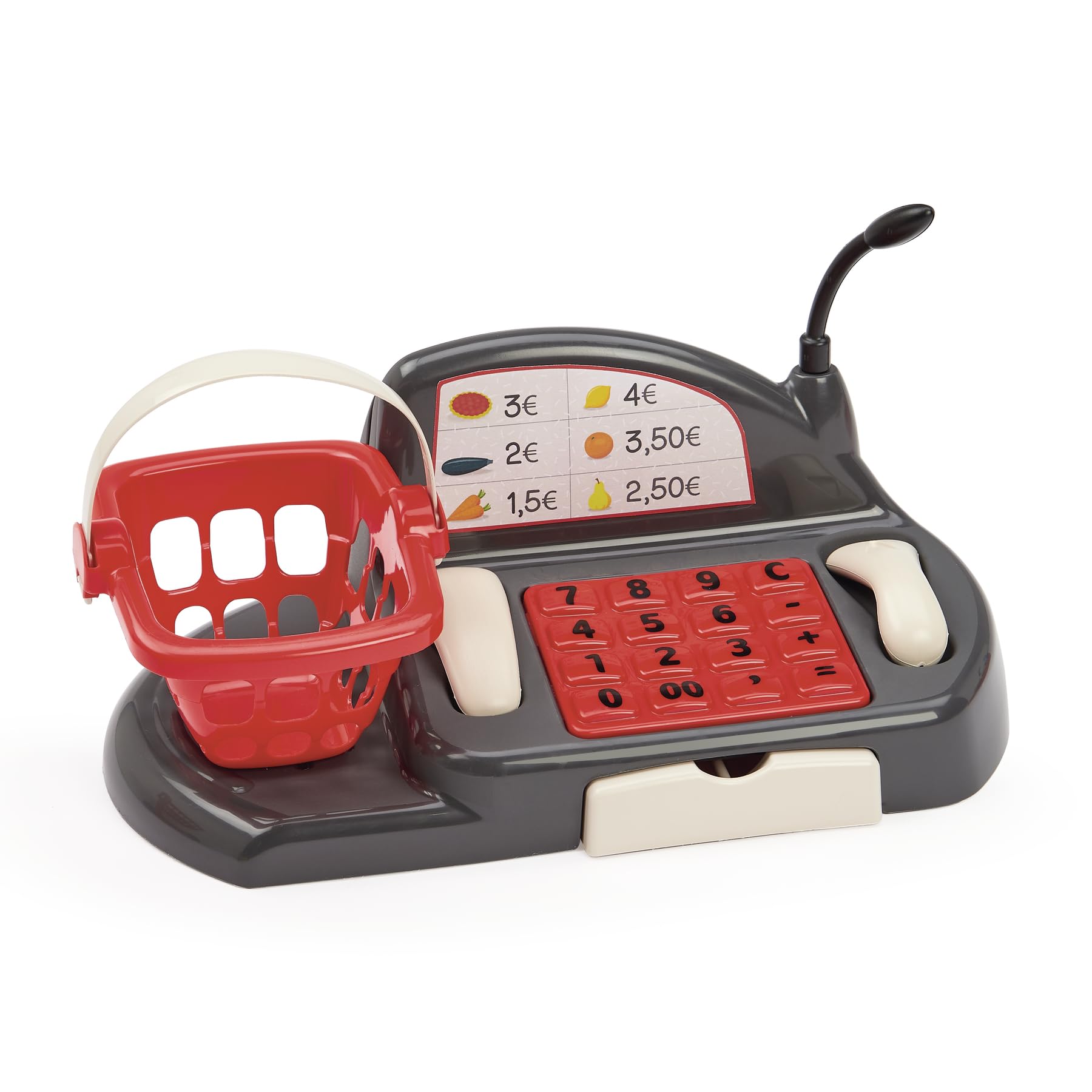 Ecoiffier - Caja Registradora de Juguete 100% Chef con Carrito y Accesorios para la Compra (7600001238)