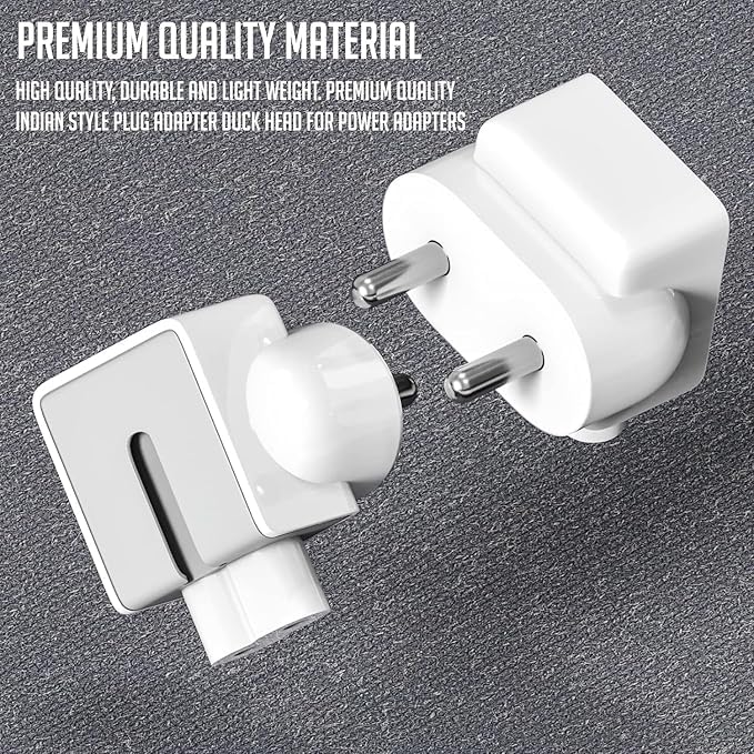 Image of Indian Style /EU Plug Adapter Duck Head for Power Adapters of Apple MacBook,Powerbook, Pro, Air, iPod, iPhone, iPad, iBook
