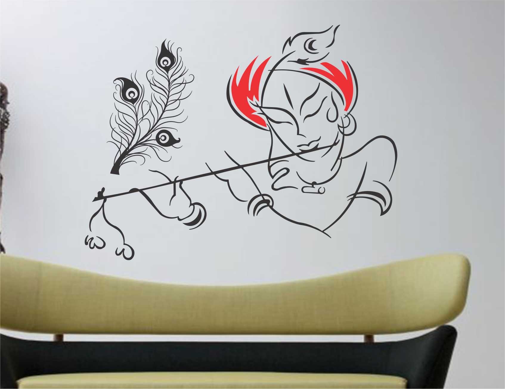 Heaven Decors Krishna Sticker for Living Room Religious Sticker 1