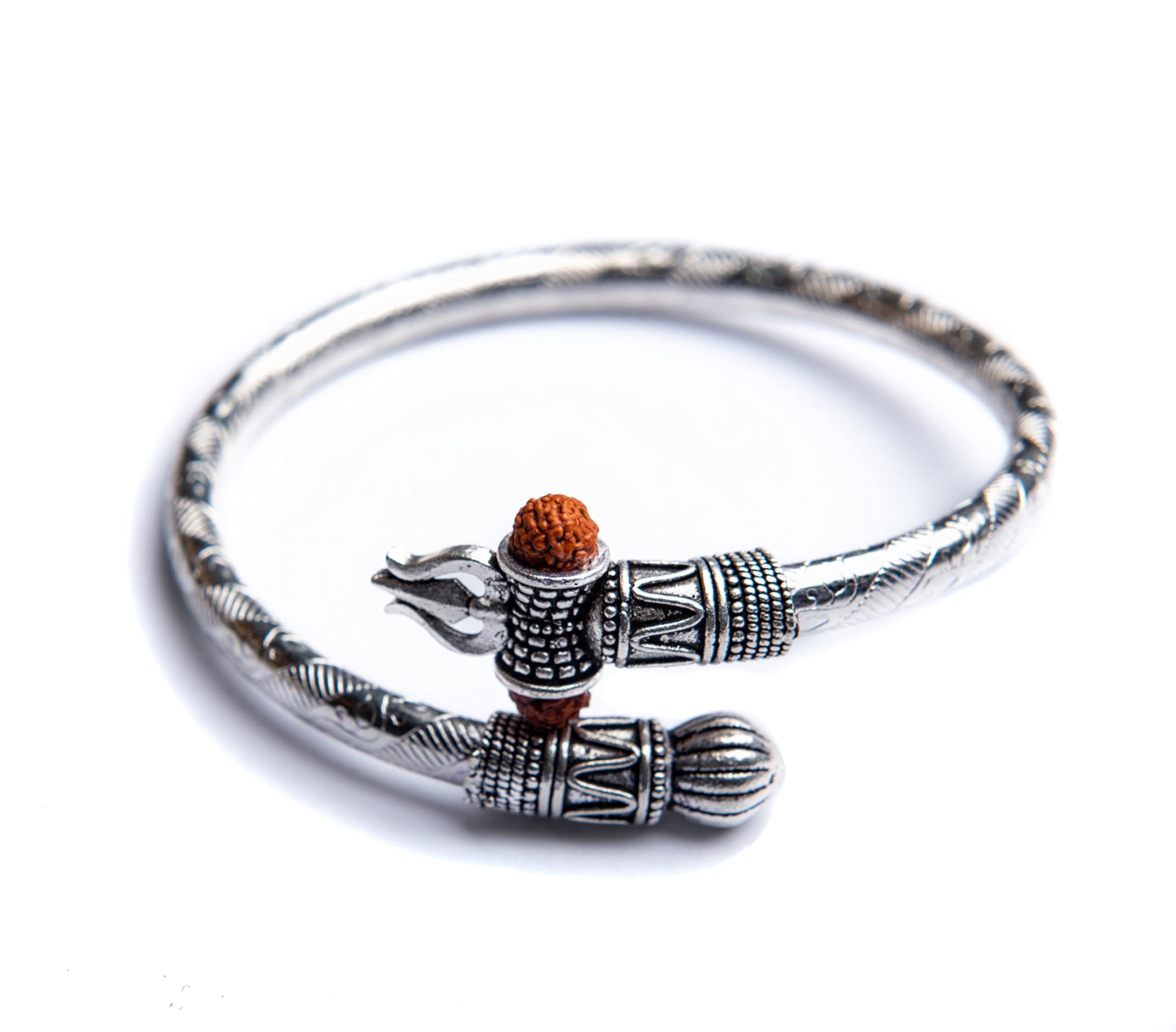 Wonder Care Shiv Bracelet Cuff Kada for men| Lord Shiva Bahubali Brass Bracelet for men| Religious Brass Shiv kada