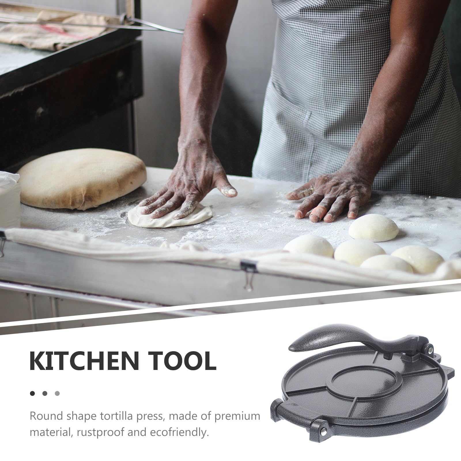 Prensa para Tortillas de Aleación de Aluminio, Redonda Manual