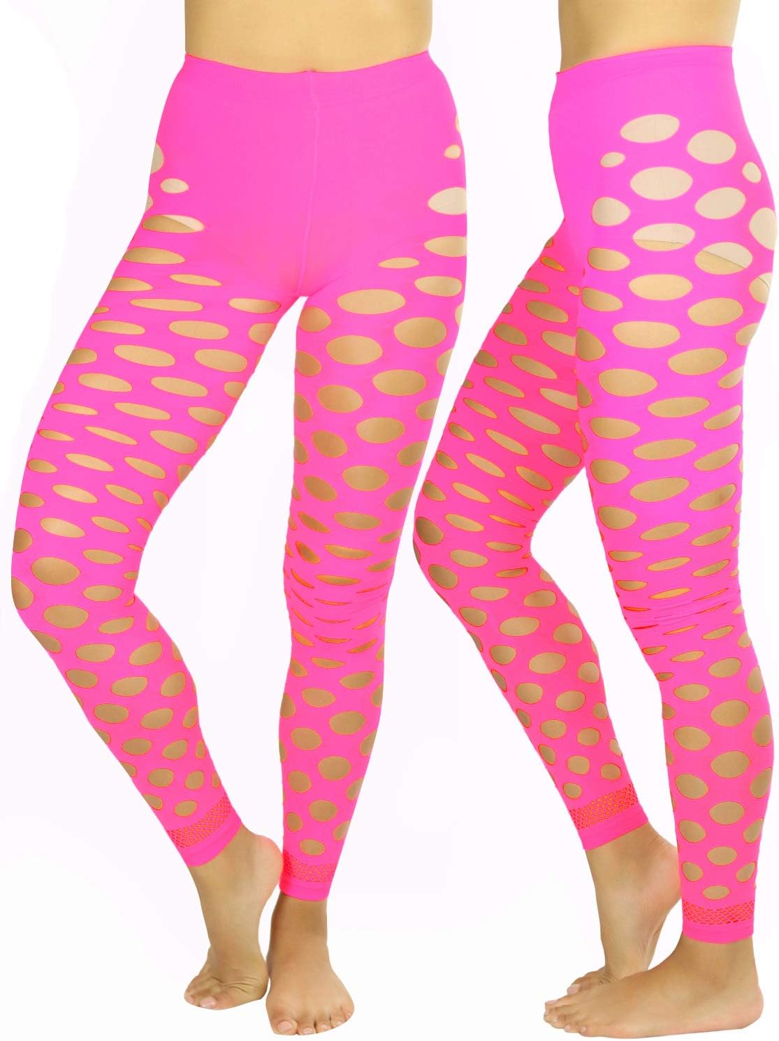 ToBeInStyle Women’s Pothole Rip Hole Punk Hosiery Tights Leggings Distressed Style