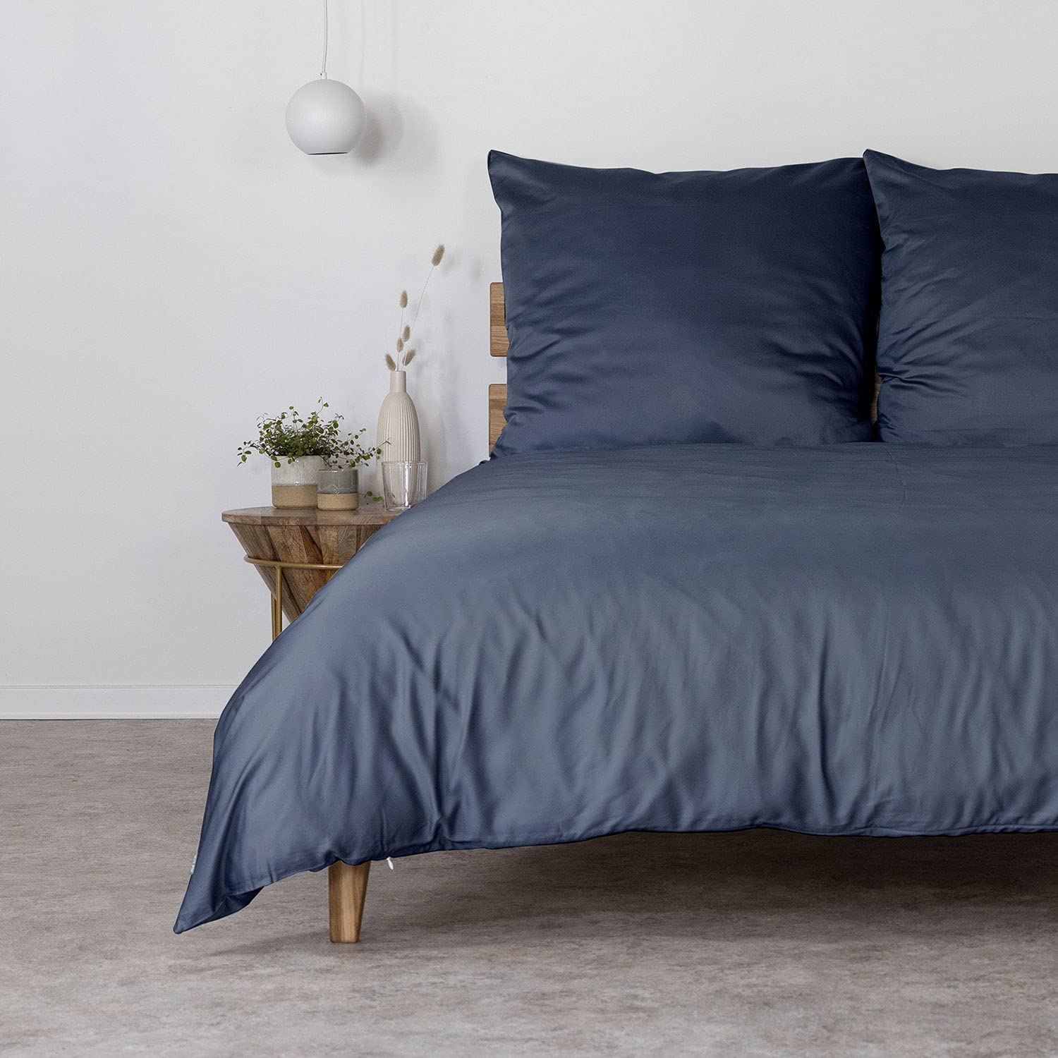 Taie D'oreiller Rectangulaire Lyocell Tencel™ Lavé  50 X 70 Cm  Olivia Bleu Stone 137088