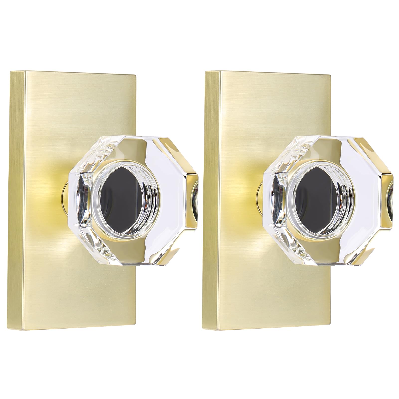 Black Crystal Door Knobs - Modern & Secure -24