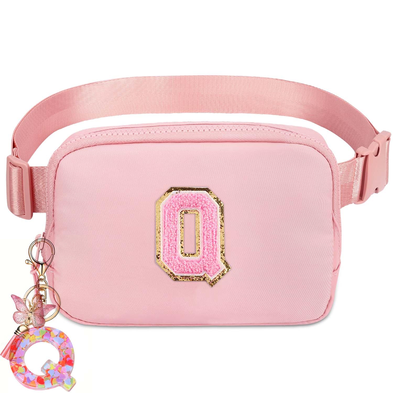 Belt Bag Fanny Pack for Teen Girl Women - Girls Initia Fanny Pack Ages 8-12 Teen Birthday Gifts Small Waist Packs Trendy Kids Fanny Pack Q