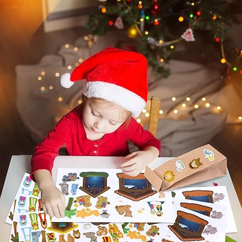Miniatura 4 de Faccito 468 calcomanías de escena de nacimiento de Jesús, manualidades cristianas de Navidad para mujeres, recuerdos de fiesta religiosa para