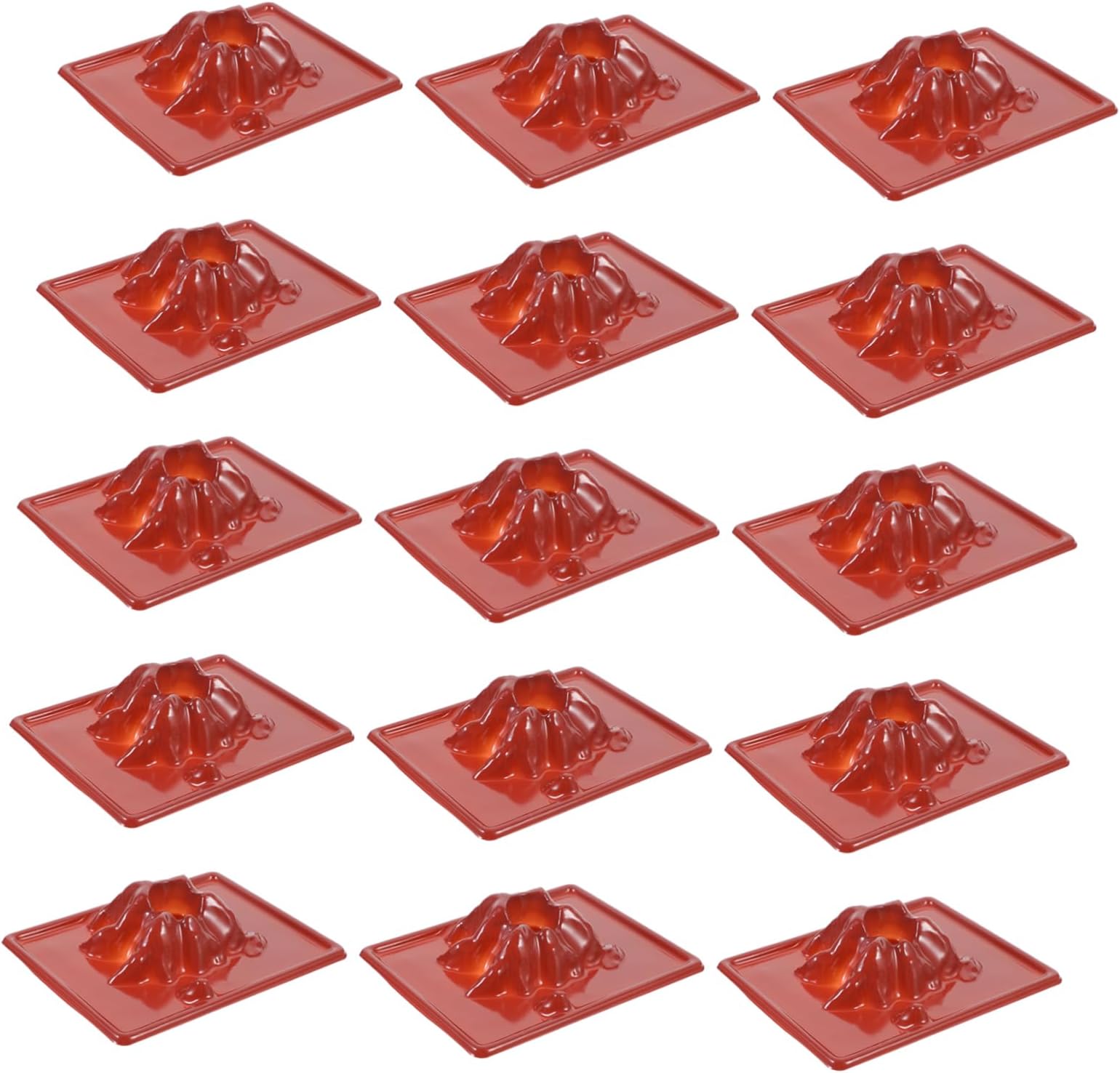 JOINPAYA 20pcs Volcano Experiment Kit Volcano Prop Volcano Eruptions Prop DIY Volcano Educational Volcano Model Volcano Model Prop Volcano Science Models Science Project Plastic Brown