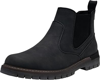 Jousen Mens Chelsea Boots Retro Slip On Ankle Boots with Elastic Side Non-Slip Casual Boots for Men