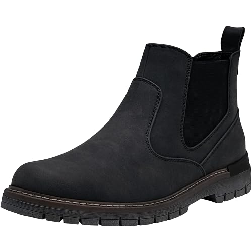 Jousen Men's Chelsea Boots Retro Slip On Ankle Boots with Elastic Side Non-Slip Casual Boots for Men