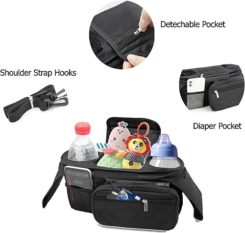 Miniatura 7 de PandaEar Organizador universal para cochecito con portavasos